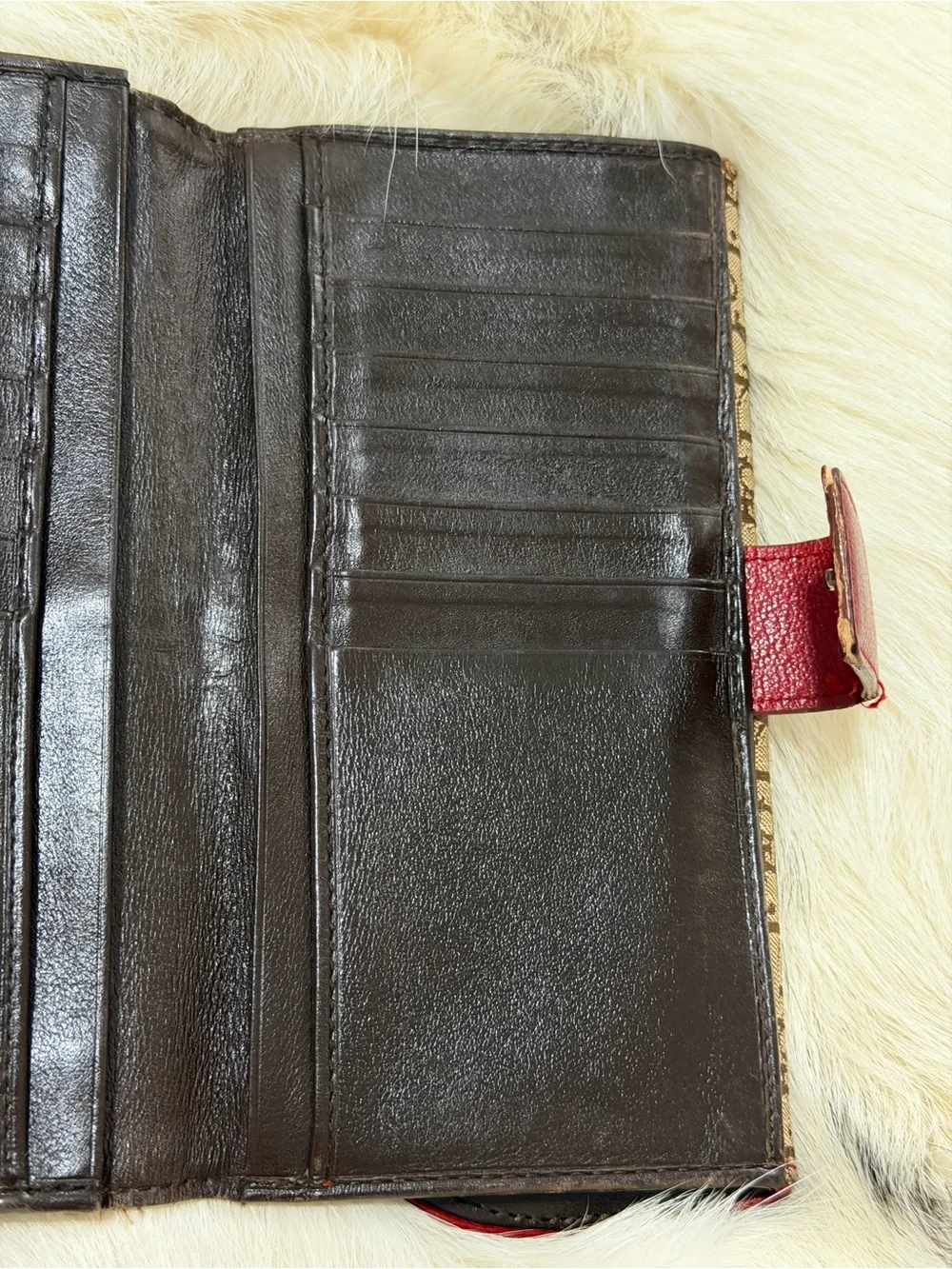 Christian Dior Y2K Vintage Trotter Monogram Rasta Color Canvas Saddle Wallet